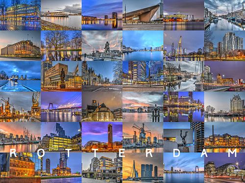 Rotterdam - De Randen van de Nacht van Frans Blok - foto's, kunst en andere wanddecoratie