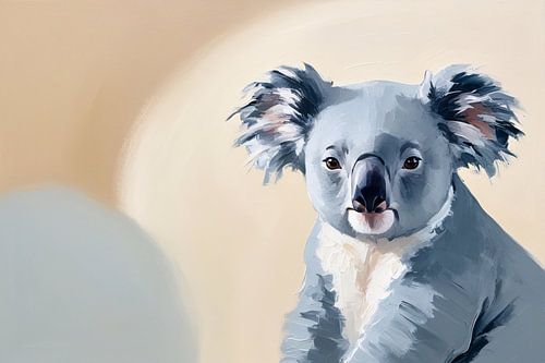 Serene koala in moderne stijl