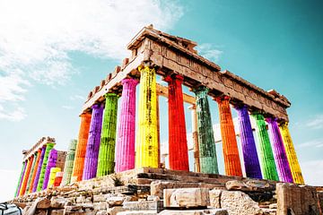 Kleurrijke Akropolis van Jonas Potthast