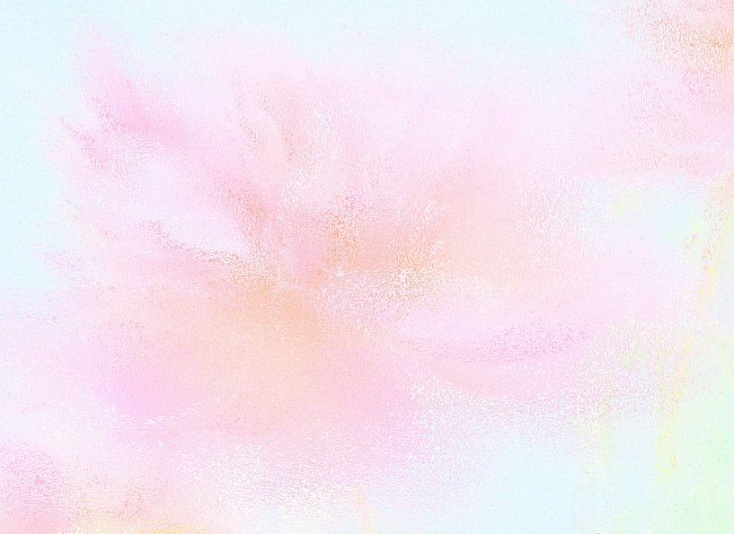 Abstracte afbeelding van een roze bloem, aquarel van Nicole