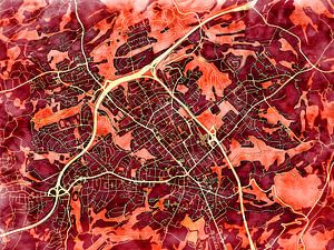 Karte von Velbert im stil 'Amber Autumn'
