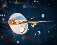 Comet past icy moon