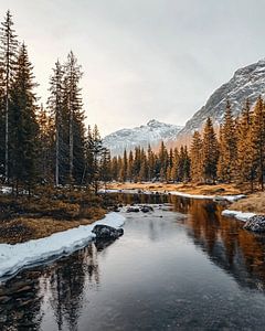 Flusslandschaft im Frühwinter