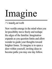 Définition d'Imagine - Blanc sur WordsThatInspire