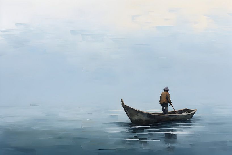 The angler in the storm by Heike Hultsch