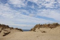 Red cliff near Kampen with high dunes on Sylt