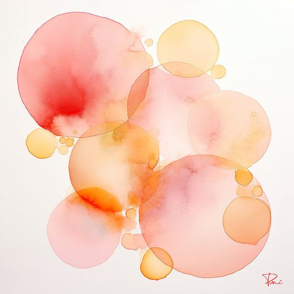 Aquarellierte Kreise von Lauri Creates