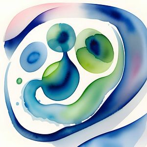 Organische Formen in Aquarell 1