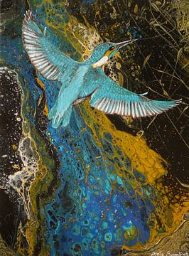 Een ijsvogel van Anja Semling