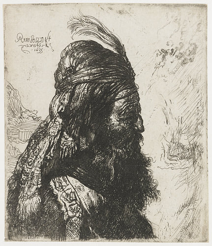 De derde oosterse kop, Rembrandt van Rijn, naar Jan Lievens