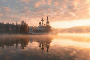Kirche im mystischen Licht