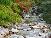River next to the old Nakasendo post route, Japan