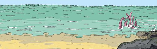 Krakye kommt aus dem Meer