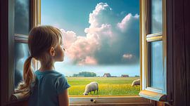 kijken uit het raam van Egon Zitter