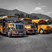 Autobus à Guatamala Couleur Noir Blanc