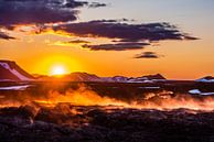 Sunset Leirhnjukur Iceland by Henk Verheyen thumbnail