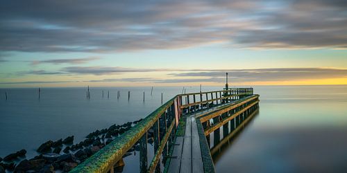 Uitzicht op IJsselmeer bij de jachthaven van Edam