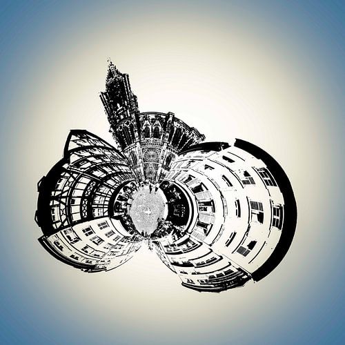 Mini-planeet 360° - Kathedraal Notre-Dane in Straatsburg