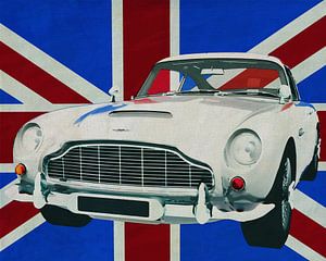 Aston Martin DB5 vor dem Union Jack