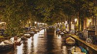 Grachten van Amsterdam bij nacht