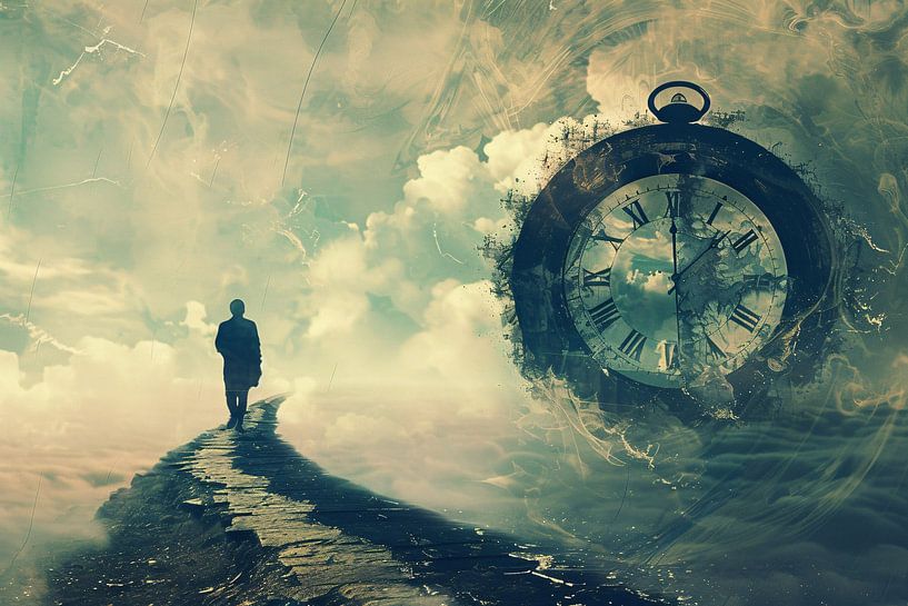 Walker auf einer surrealen Zeitbrücke von Art & Soul Creations