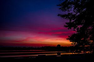 Zonsondergang brug A2 sur Brulin fotografie