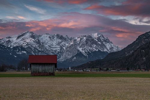 Morgenrot über dem Wettersteingebirge