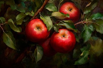 Appels aan de boom van Poster Art Shop