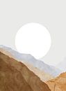 Boho moon and mountains, Rosana Laiz Blursbyai by 1x thumbnail