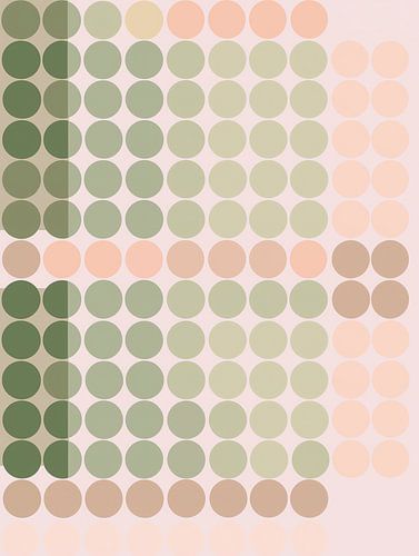 Fading circles | Colour study in dusky pink and olive by Frank Daske | Foto & Design
