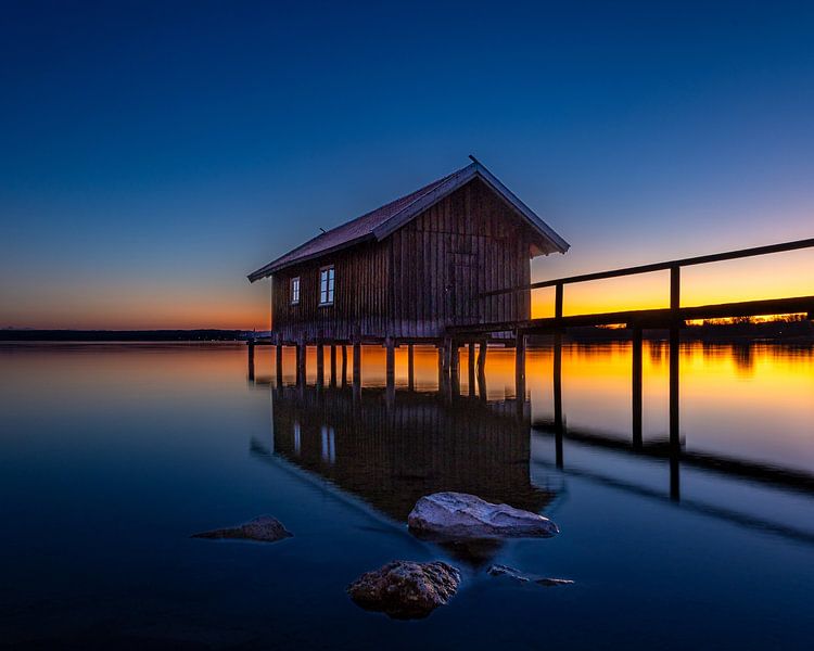 Sonnenuntergang am Ammersee von Hans-Bernd Lichtblau