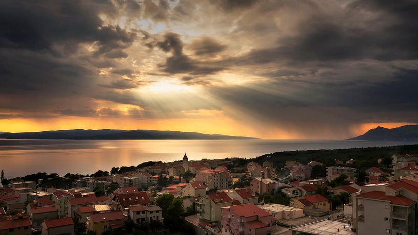 Zonsondergang Kroatië van Vincent Fennis