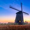 Lever de soleil coloré aux moulins de Schermer sur Photo Henk van Dijk