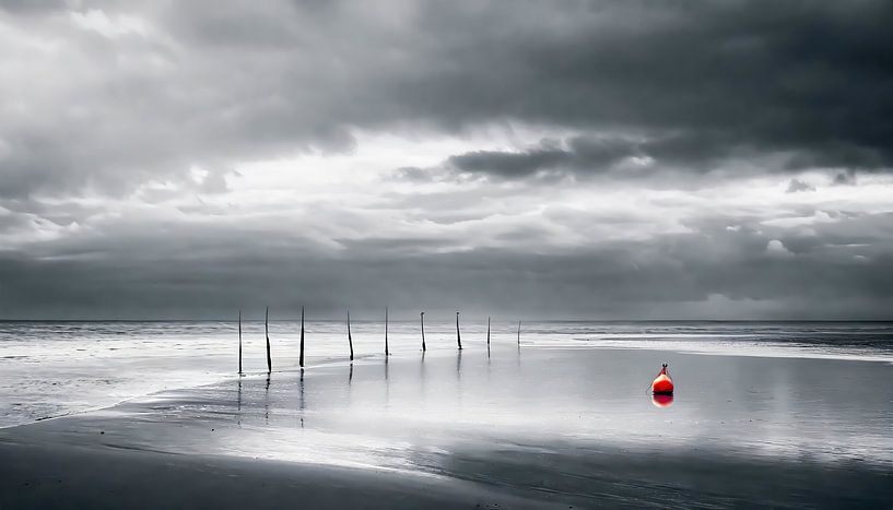 Pfaehle dans la mer des Wadden-02b par Rautenberg Digital Art Maritim