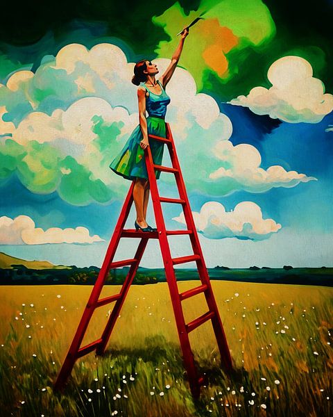 The woman who paints the sky by Jan Keteleer