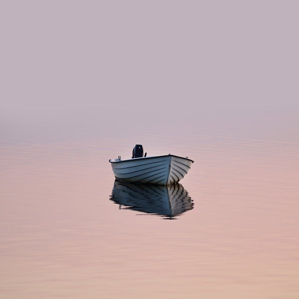 Tranquil Rowing Boat Sunrise Sweden by Imladris Images