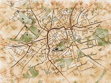 Map of Tongeren with the style 'Serene Summer' by Maporia