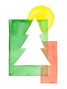 Festlicher minimalistischer Winterbaum