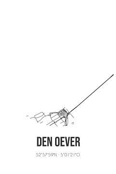 Den Oever (Noord-Holland) | Carte | Noir et blanc sur Rezona