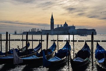 Blue boats on San Marco by Werner Lerooy