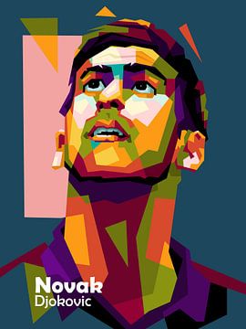 Novak Djokovic in wpap art van miru arts