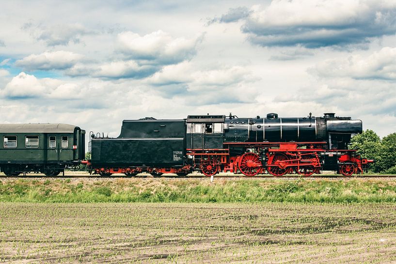 Steam train locomotive driving through the countryside by Sjoerd van der Wal Photography