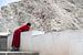 Monnikje zoekt vertier vanaf het dak van het klooster van Affect Fotografie