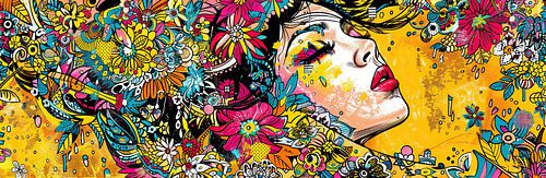 Femme Portrait coloré | Regard de rêve vif