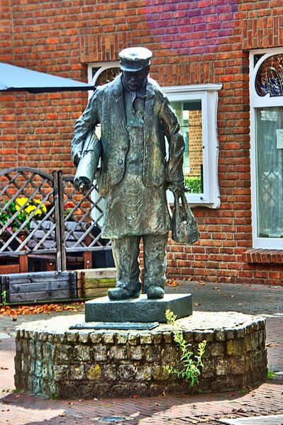 Linnewäver standbeeld van Edgar Schermaul