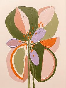 Moderner Abstrakt. Frühlingsblume in Pastelltönen