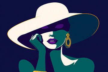 Elegance of Silence - Fashion Design Shadow and Light - Myste by Poster Art Shop