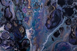 Couleurs liquides : Night vibes (violet, or, noir) sur Marjolijn van den Berg