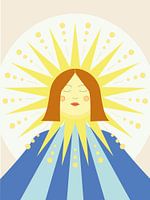 Minimalist portrait female sun