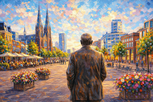Frits Philips, Eindhoven, Netherlands: painting. by Johannes